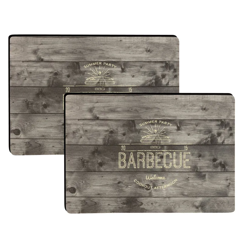 BBQ Tischsets mit Teflon-Fleckschutzausrüstung 2er-Set 30 x 43 cm