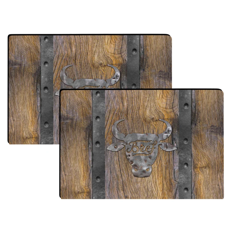 BBQ Tischsets mit Teflon-Fleckschutzausrüstung 2er-Set 30 x 43 cm