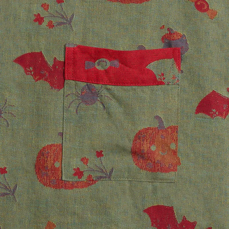 Halloween Kürbis Katze Baumwollkimono-Bademantel
