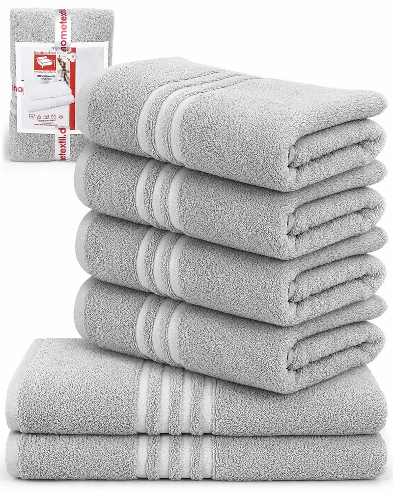 DecoHomeTextil Handtuch-Set aus 100% Baumwolle, kuschelweich
