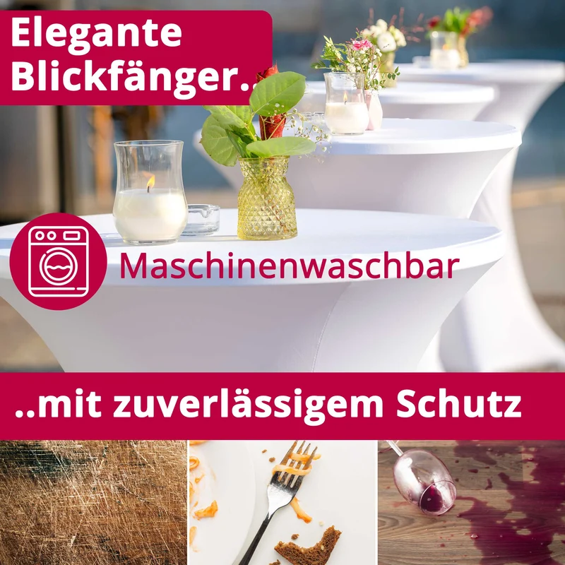 Stehtischhusse mit 200g/m² Ø 70-80 cm, Höhe 110-120 cm