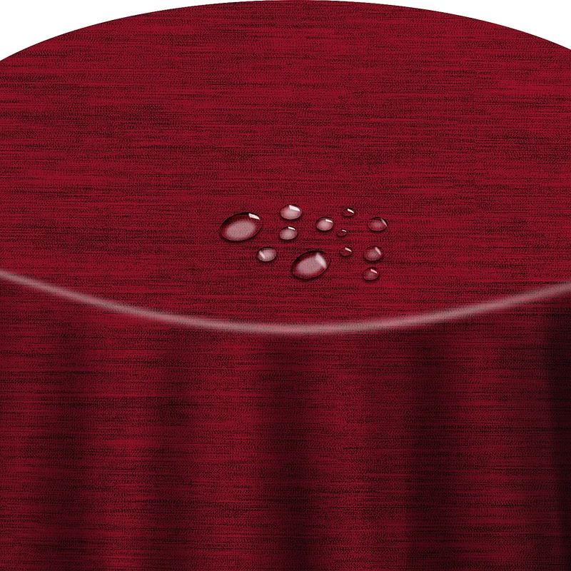 Wachstuch Leinen Prägung Rot rund / oval