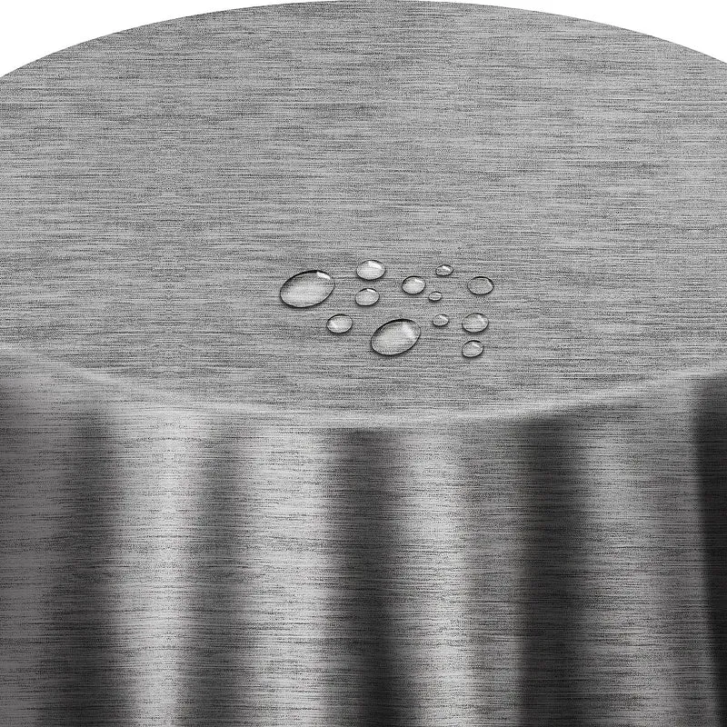 Wachstuch Leinen Prägung Hellgrau rund / oval