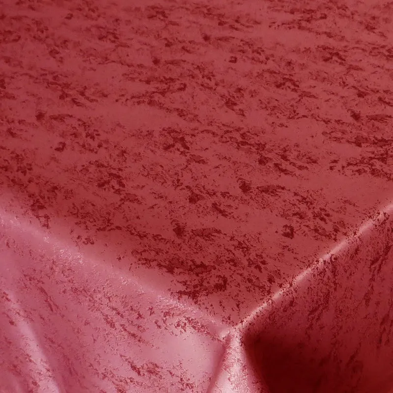 Jacquard Tischdecke Granit rot eckig