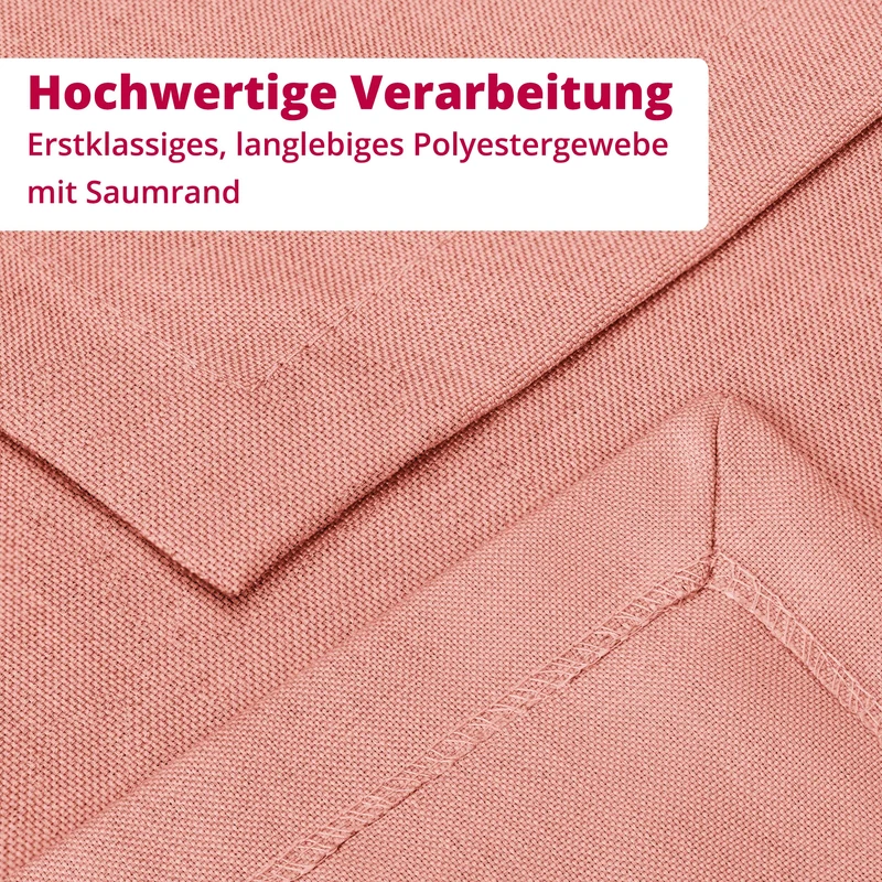 Leinen Optik Tischdecke eckig altrosa