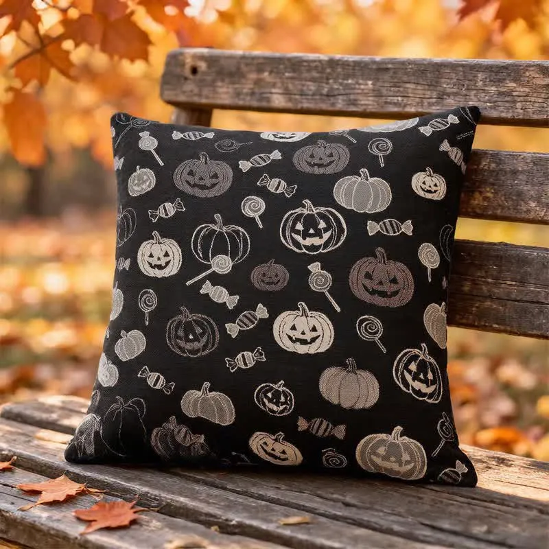 Halloween-Kürbis-Süßigkeiten-Baumwollkissen