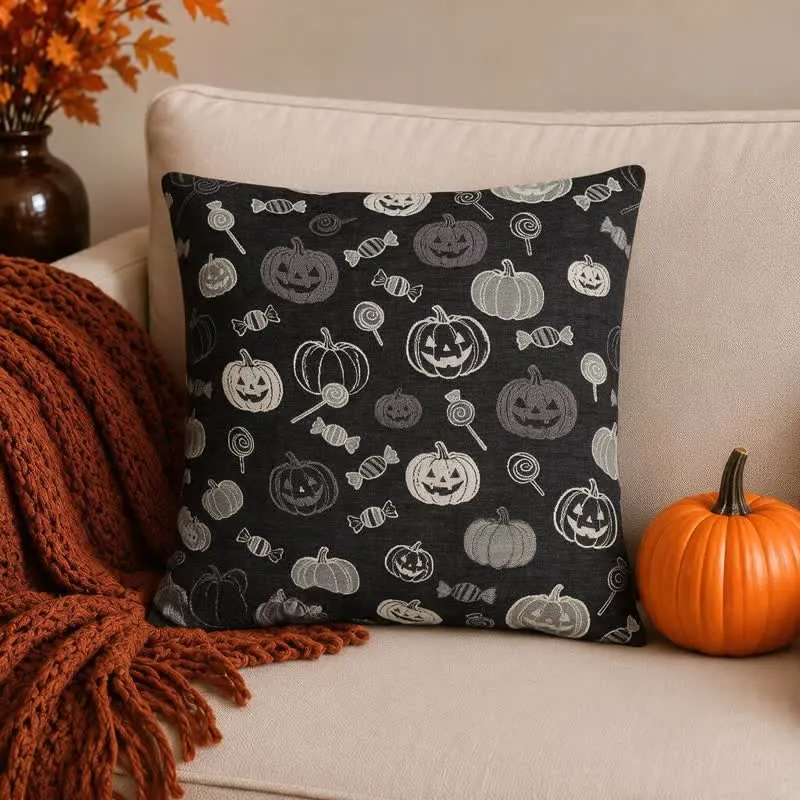 Halloween-Kürbis-Süßigkeiten-Baumwollkissen