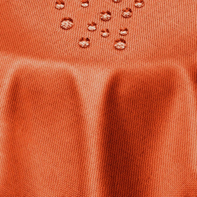 Leinen Optik Tischdecke oval / rund orange