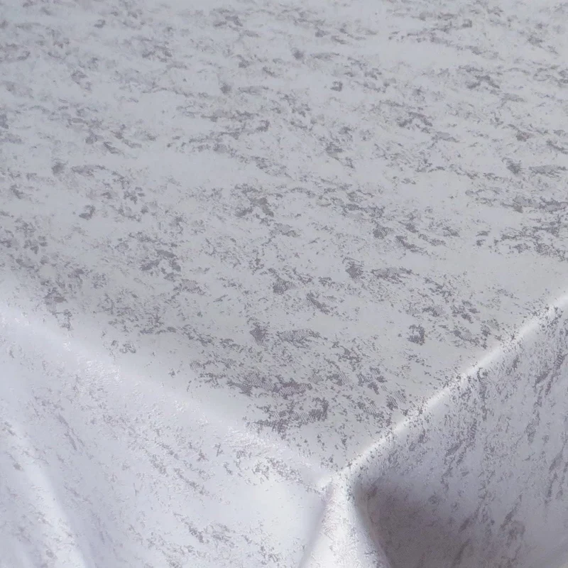 Jacquard Tischdecke Granit hellgrau eckig
