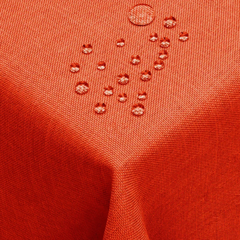 Leinen Optik Tischdecke eckig orange
