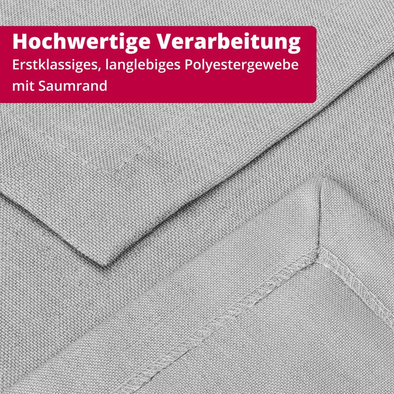 Leinen Optik Tischdecke eckig hellgrau