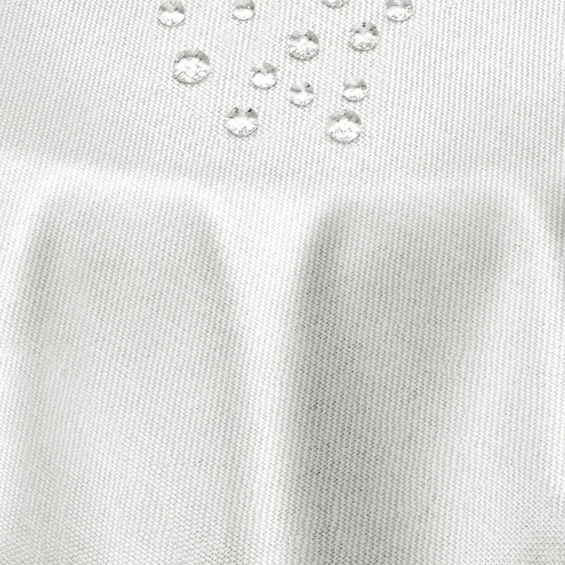 Leinen Optik Tischdecke oval / rund weiß
