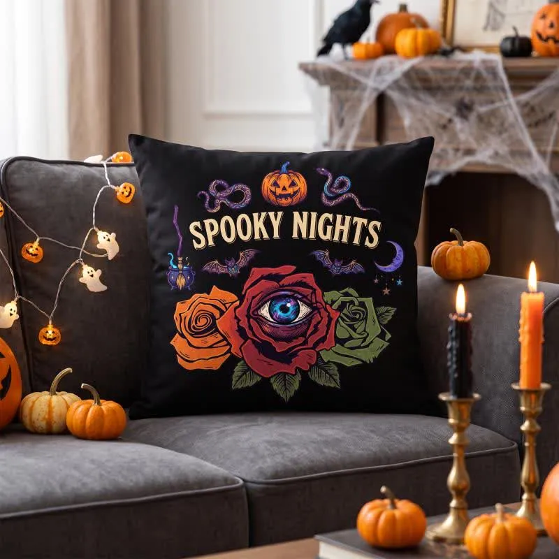 Halloween-Augapfel-Rose-Gothic-Zierkissen
