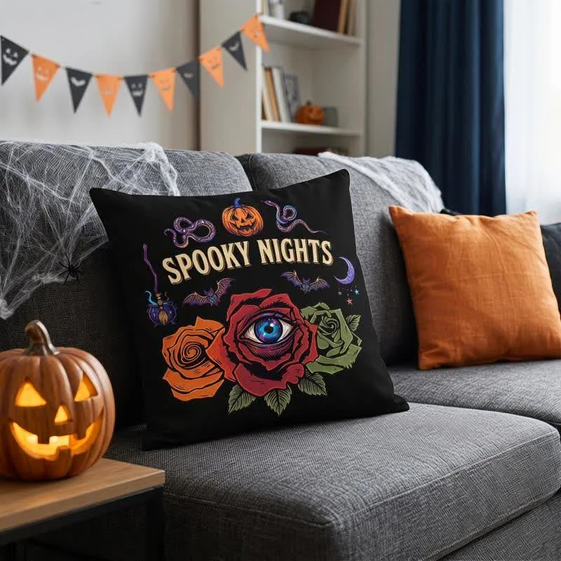 Halloween-Augapfel-Rose-Gothic-Zierkissen