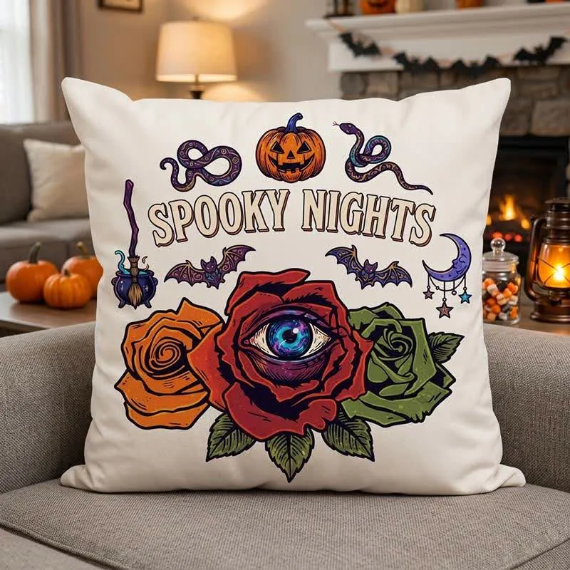 Halloween-Augapfel-Rose-Gothic-Zierkissen