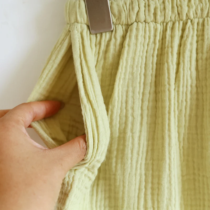 Loungewear-Set aus Baumwollgaze mit Knopfleiste