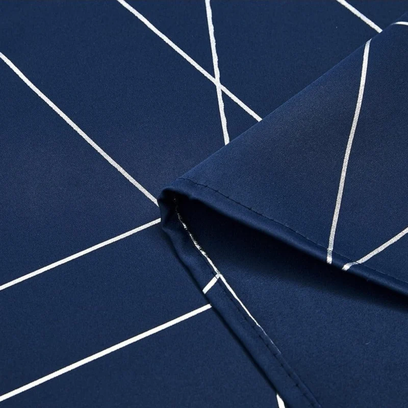 Verdunkelungsvorhang Hamina Blau geometrisches Muster
