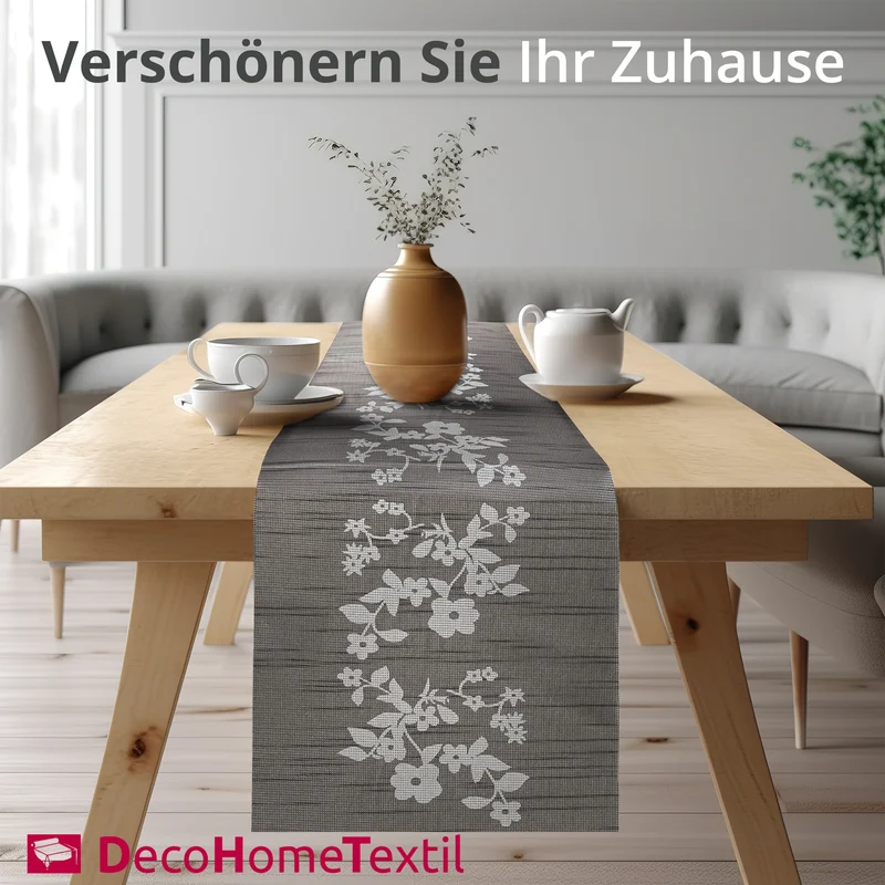 Miami Tischläufer Sunrise Floral grau
