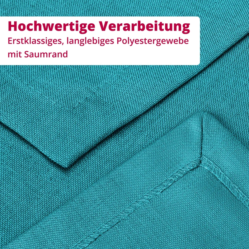 Leinen Optik Tischdecke eckig türkis