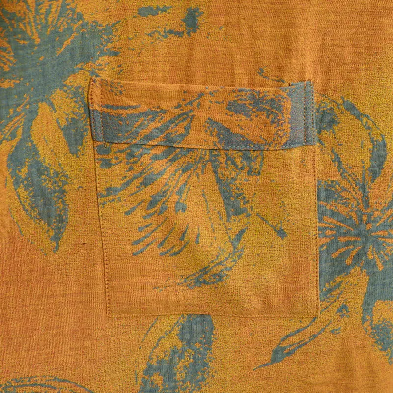 Wendbarer Kimono-Bademantel aus Baumwolle mit Vintage-Blumenmuster