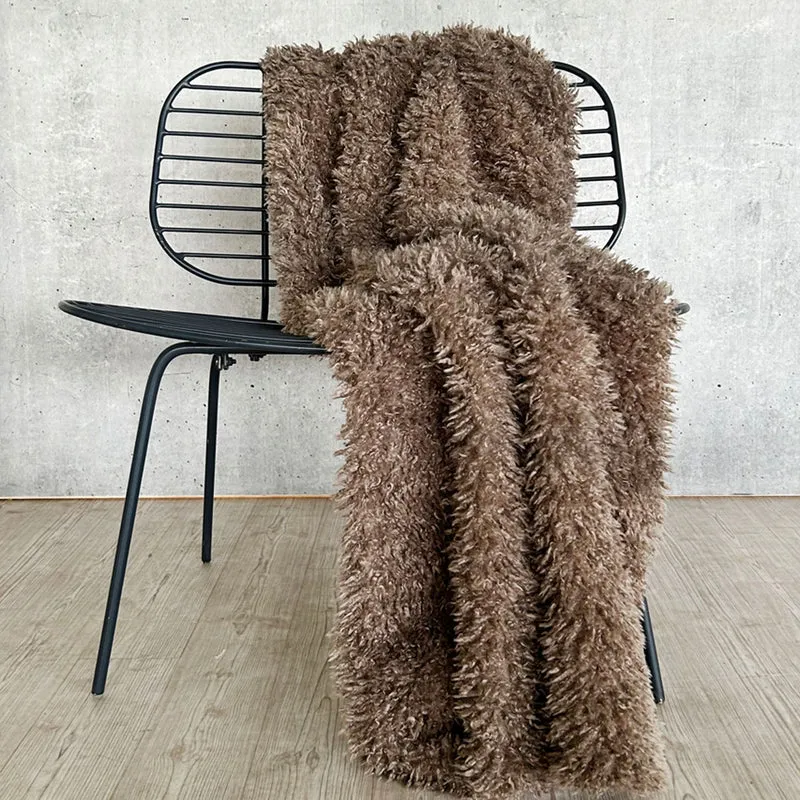 APELT Missouri Plaid fake-fur Wuschelfell