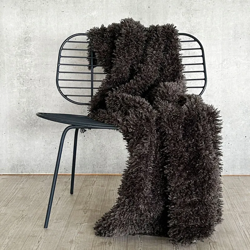 APELT Missouri Plaid fake-fur Wuschelfell