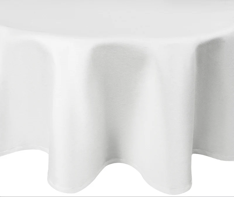 100% Baumwolle Damast Tischdecke weiß oval