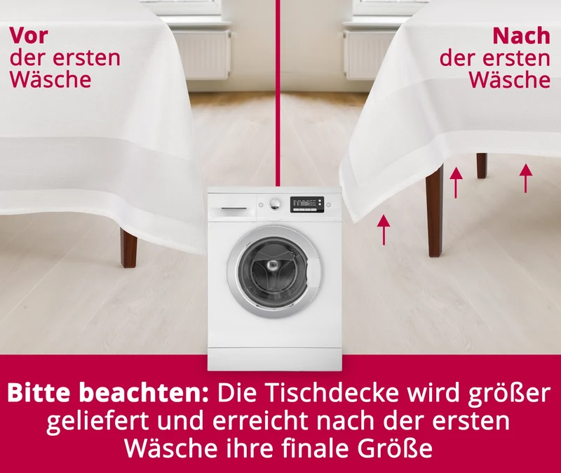 100% Baumwolle Damast Tischdecke weiß oval