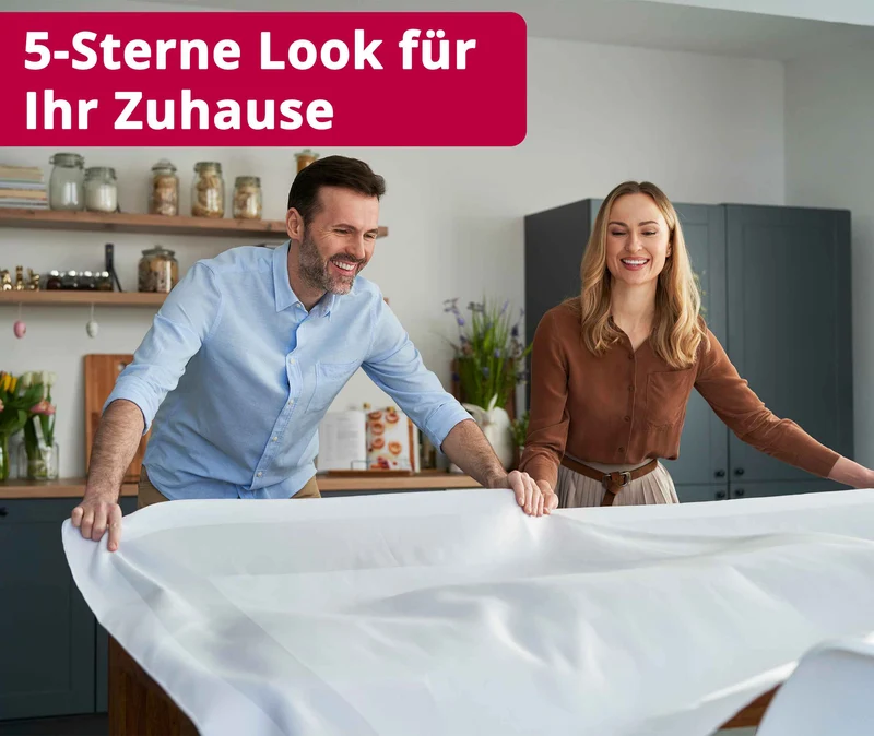 100% Baumwolle Damast Tischdecke weiß eckig