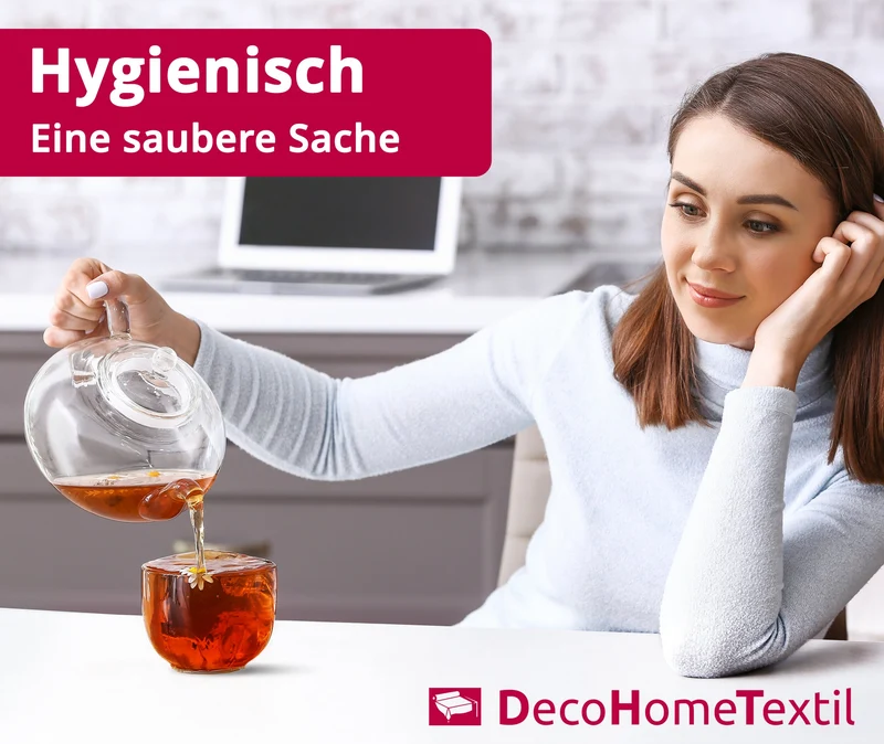 100% Baumwolle Damast Tischdecke weiß eckig
