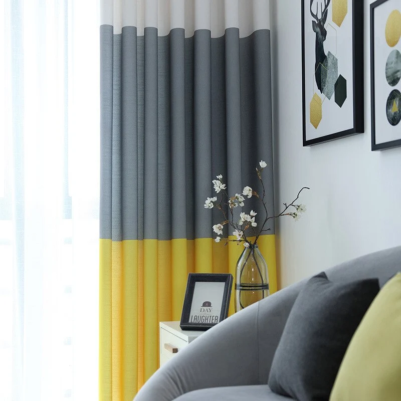 Moderner Vorhang Kiso im Colorblock-Design