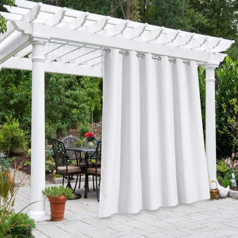 Weißer Outdoor-Vorhang Logan für Terrasse