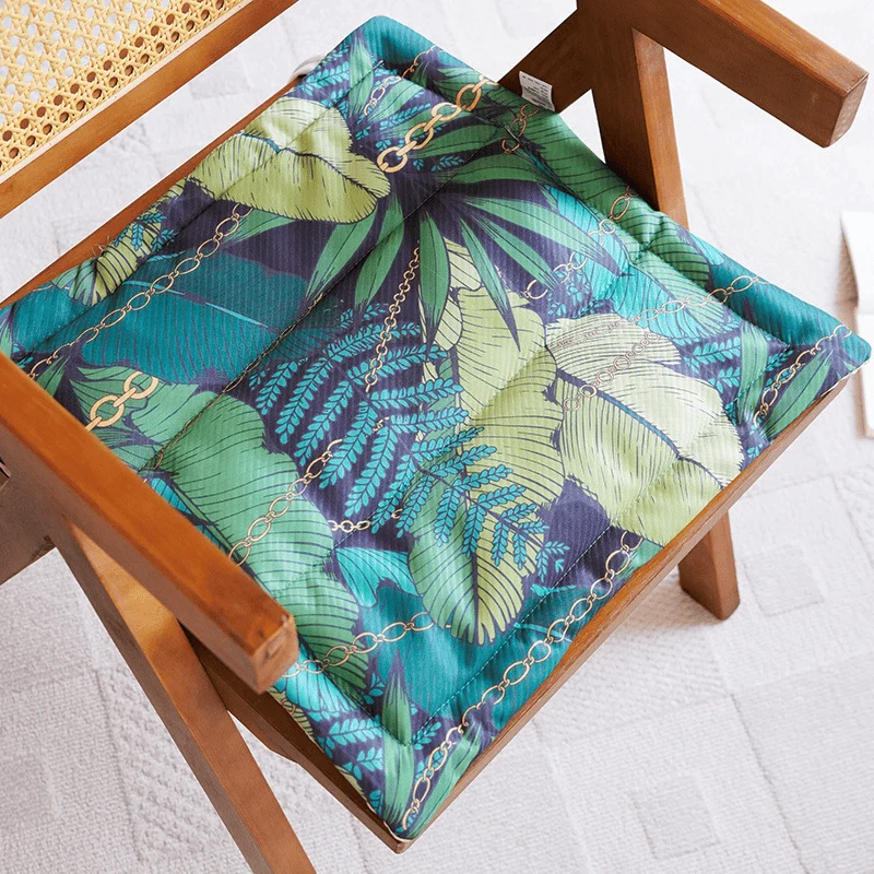 Sitzkissen aus Memory-Schaum mit tropischem Kettenblatt-Design