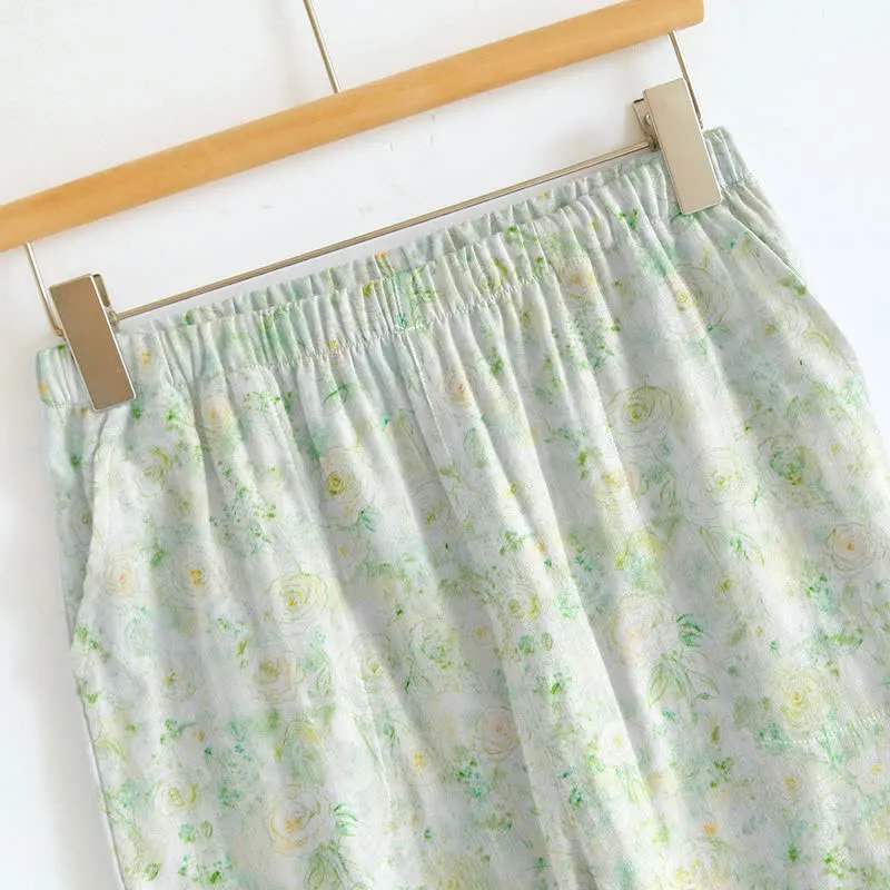 Loungewear mit Rosenmuster und Spaghettiträgern