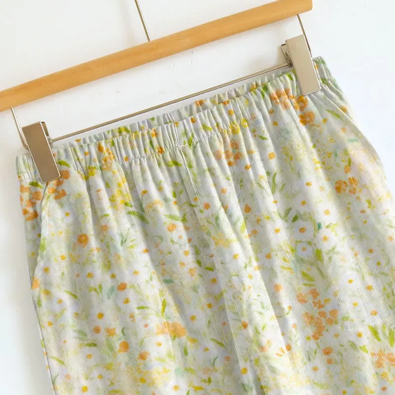 Loungewear-Set mit zartem Blumenmuster und Trägern