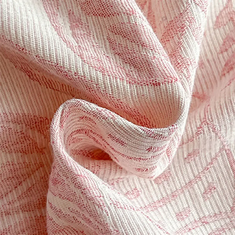 Bettwäsche-Set „Botanical Whisper“ aus gewaschener Baumwolle mit Jacquard-Muster