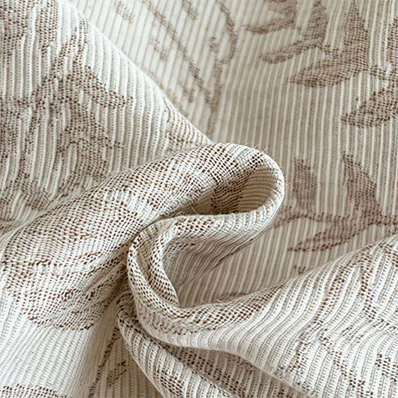 Bettwäsche-Set „Botanical Whisper“ aus gewaschener Baumwolle mit Jacquard-Muster