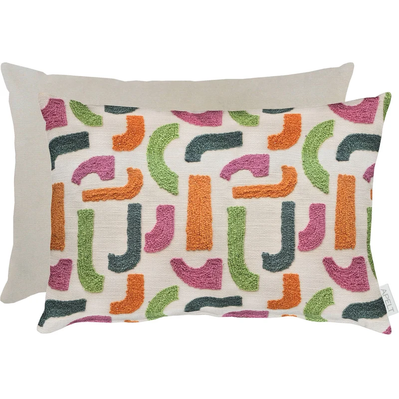 APELT Rio bestickter Kissenstoff geometrischen Formen