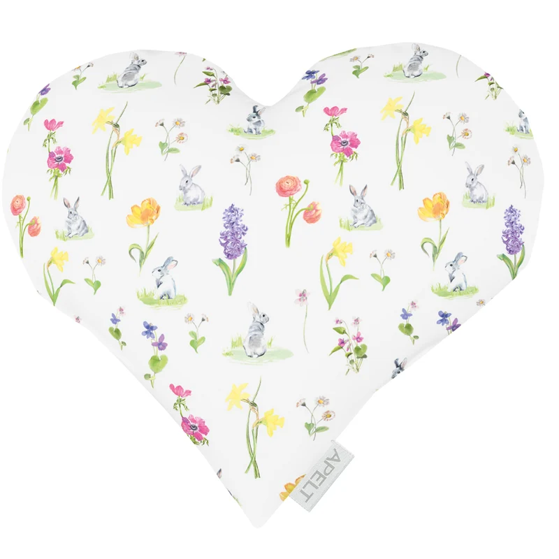 APELT 6905 Kissen Streublumen mit niedlichen Hasen Ostermotiv