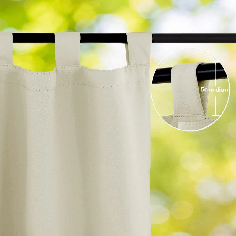 Outdoor Vorhang wasserdicht in Creme
