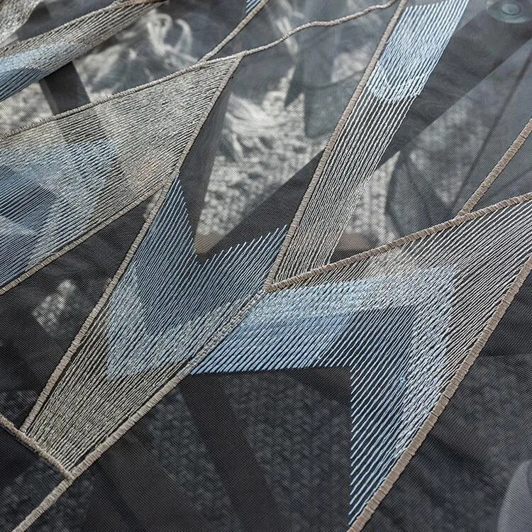 Bestickter Voile-Vorhang Kuala geometrisch