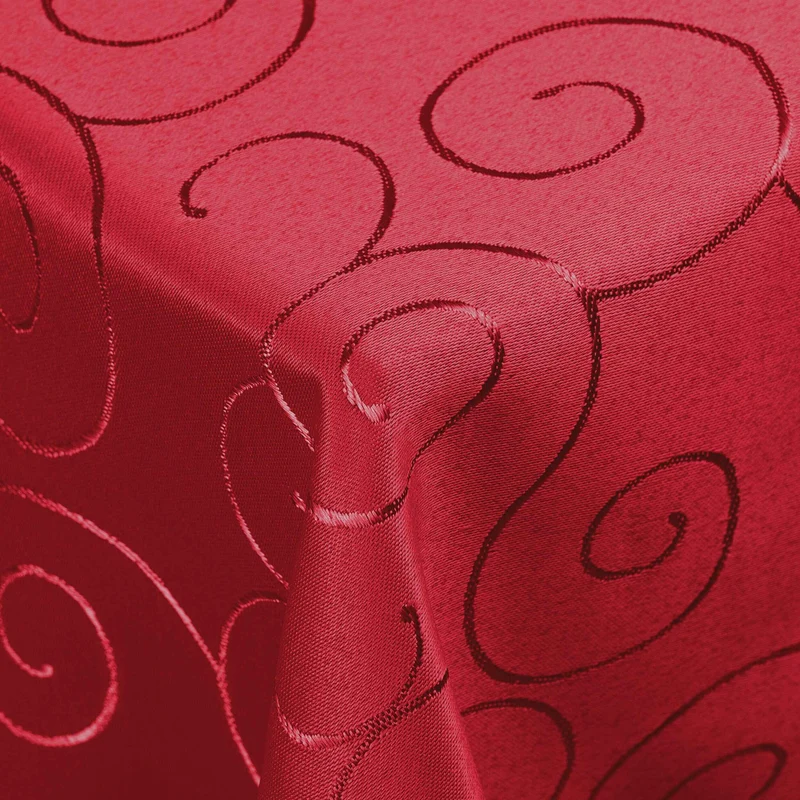 Kringel Ornamente Tischdecke Rot eckig