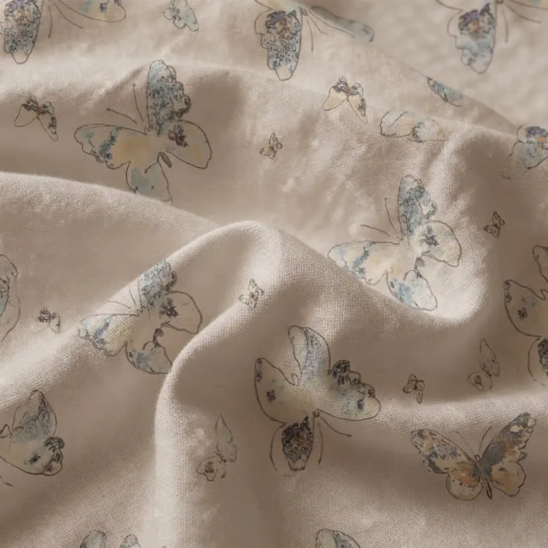 Vintage Cottage Schmetterlings-Baumwoll-Tagesdecke
