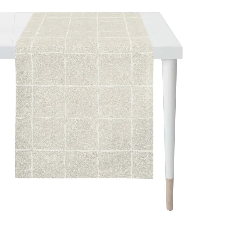 APELT 6300 Tischläufer Lurex Jacquardgewebe Ginkgo