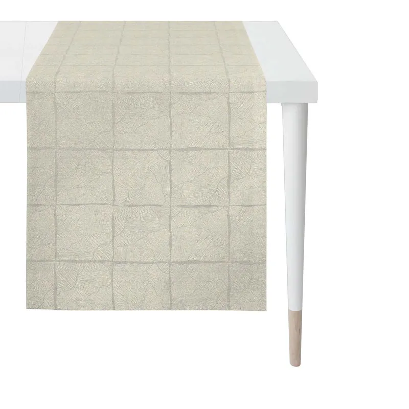 APELT 6300 Tischläufer Lurex Jacquardgewebe Ginkgo