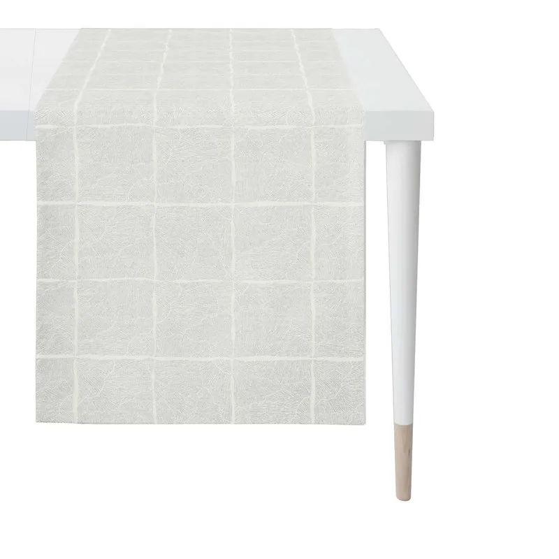 APELT 6300 Tischläufer Lurex Jacquardgewebe Ginkgo