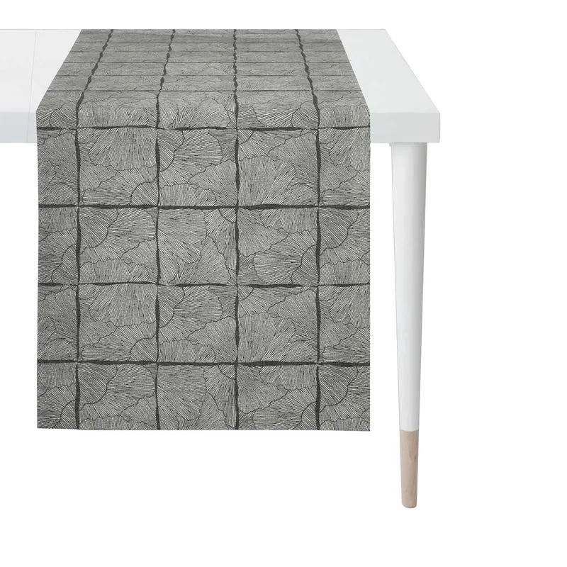 APELT 6300 Tischläufer Lurex Jacquardgewebe Ginkgo