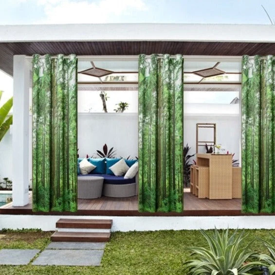 Outdoor Vorhang mit Wald Motiv Druck