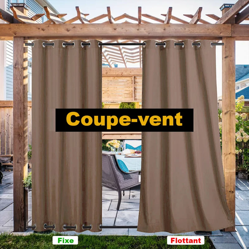 Blickdichter Pergola Vorhang mit Ösen