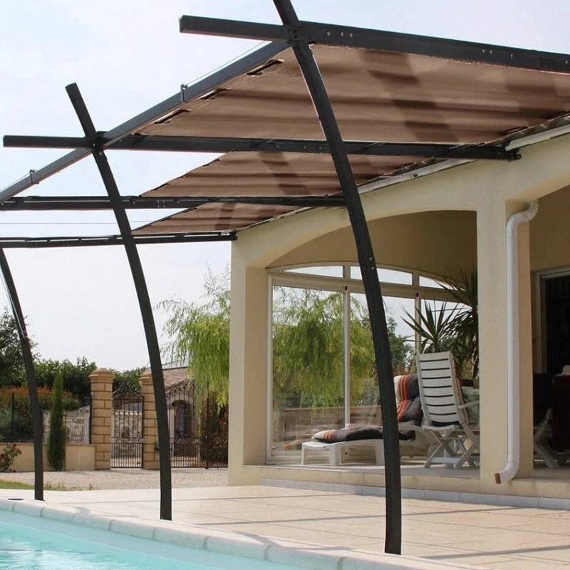 Blickdichter Pergola Vorhang mit Ösen